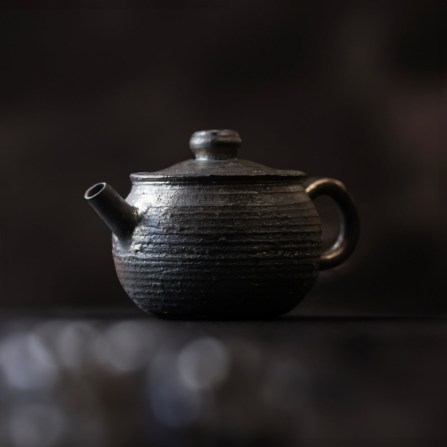 Teapot With Naturally Ash-Glazed Surface