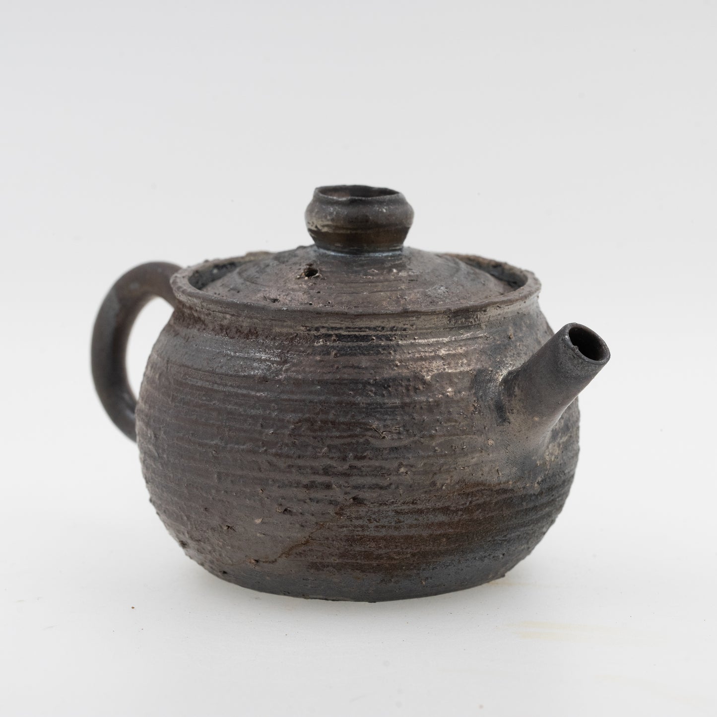 Teapot With Naturally Ash-Glazed Surface