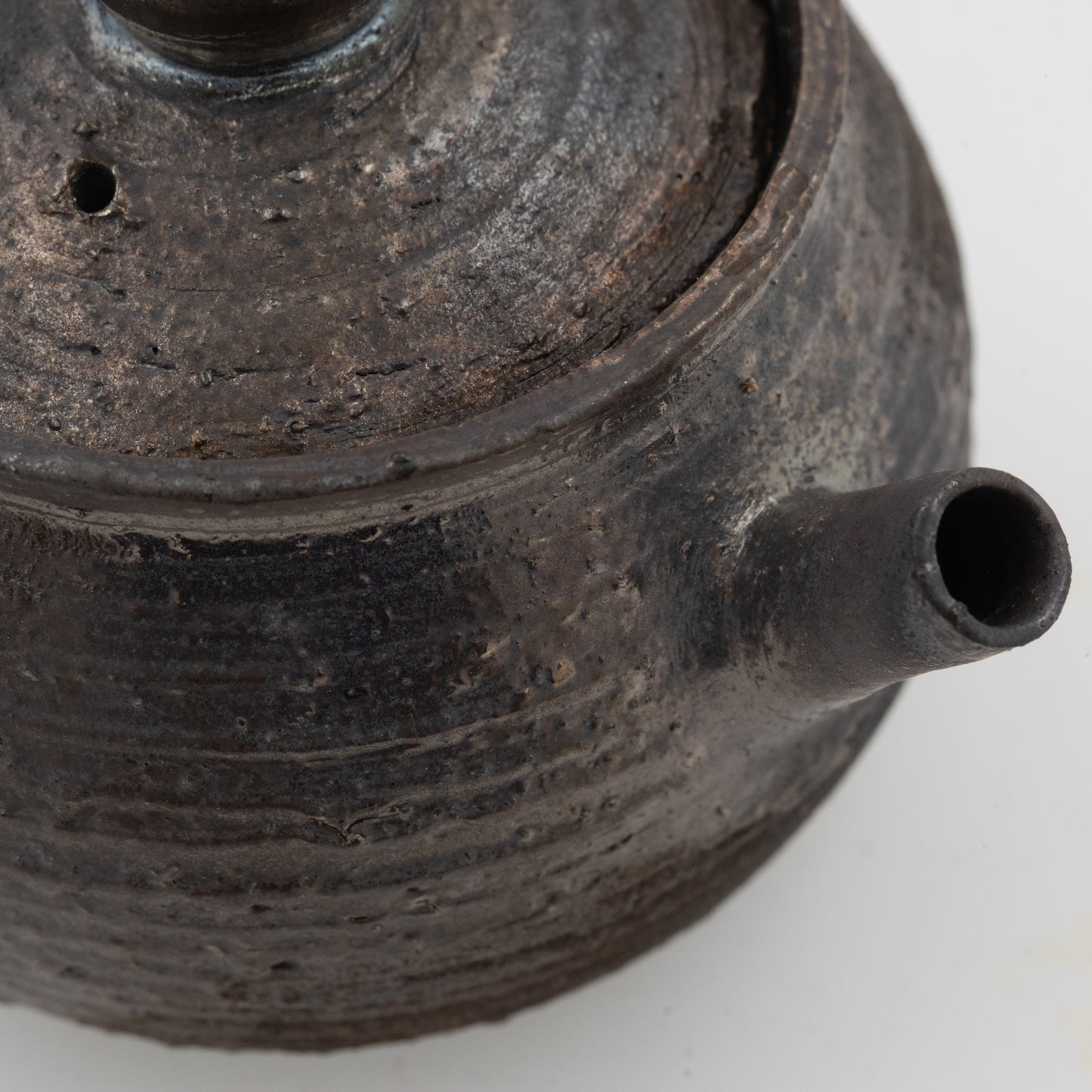 Teapot With Naturally Ash-Glazed Surface