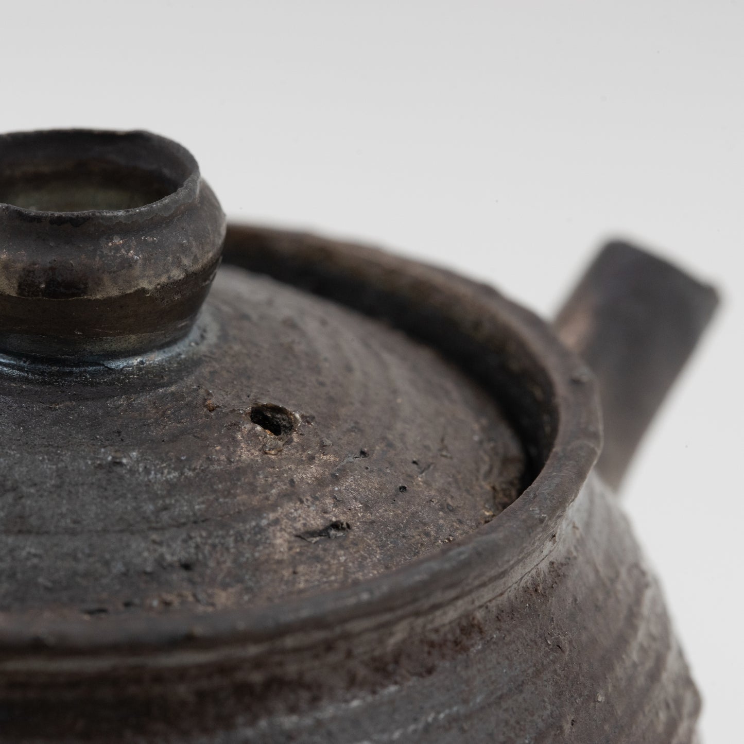 Teapot With Naturally Ash-Glazed Surface